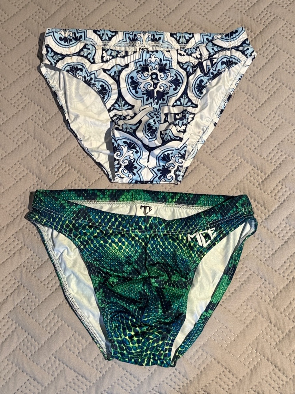 Lot of 2 men’s MCE swim briefs size small